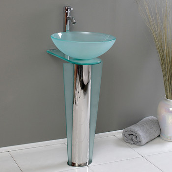 Fresca Vitale 17" Modern Glass Bathroom Pedestal - CMB1053-V