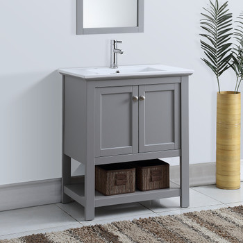 Fresca Manchester 30" Gray Traditional Bathroom Vanity - FCB2305GR-I