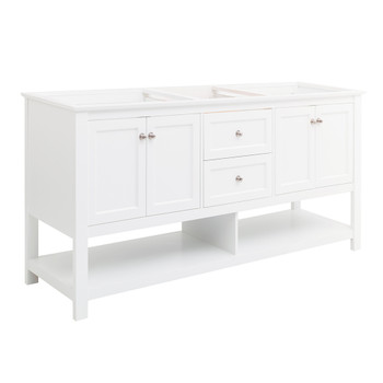 Fresca Manchester 72" White Traditional Double Sink Bathroom Cabinet - FCB2372WH-D