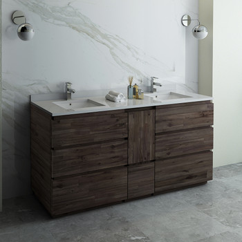 Fresca Formosa 70" Floor Standing Double Sink Modern Bathroom Cabinet - FCB31-301230ACA-FC