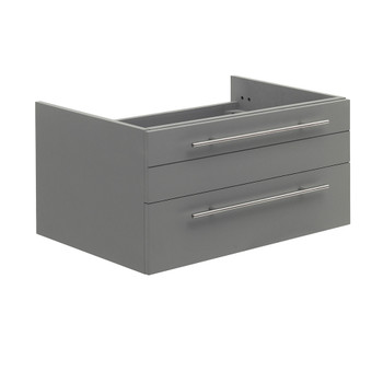 Fresca Lucera 30" Gray Wall Hung Undermount Sink Modern Bathroom Cabinet - FCB6130GR-UNS