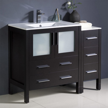 Fresca Torino 42" Espresso Modern Bathroom Cabinets W/ Integrated Sink - FCB62-3012ES-I