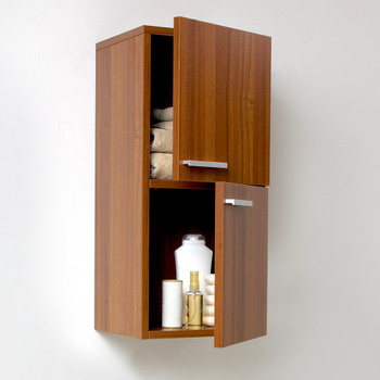 Fresca Teak Bathroom Linen Side Cabinet W/ 2 Storage Areas - FST8091TK