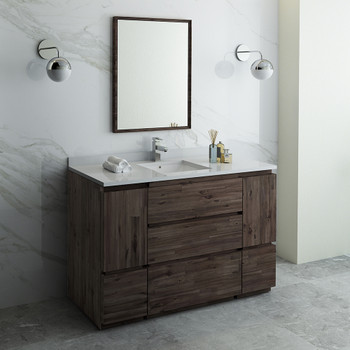 Fresca Formosa 54" Floor Standing Modern Bathroom Vanity W/ Mirror - FVN31-123012ACA-FC