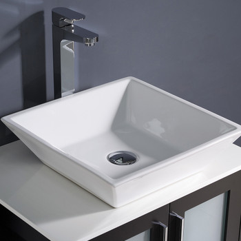 Fresca Torino 24" Espresso Modern Bathroom Vanity W/ Vessel Sink - FVN6224ES-VSL