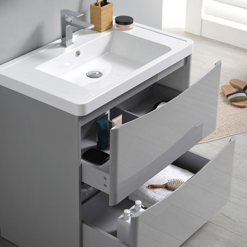 Fresca Tuscany 32 Glossy Gray Free Standing Modern Bathroom