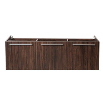 Fresca Vista 60" Walnut Wall Hung Single Sink Modern Bathroom Cabinet - FCB8093GW