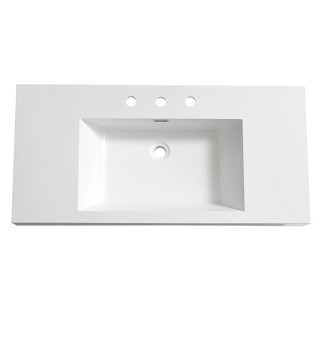 Fresca Mezzo 40" White Integrated Sink / Countertop - FVS8010WH