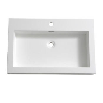 Fresca Livello 30" White Integrated Sink / Countertop - FVS8030WH