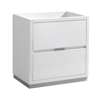 Fresca Valencia 30" Glossy White Free Standing Modern Bathroom Cabinet - FCB8430WH