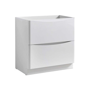 Fresca Tuscany 32" Glossy White Free Standing Modern Bathroom Cabinet - FCB9132WH