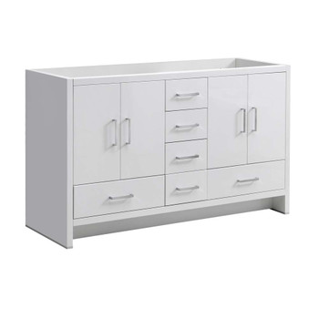 Fresca Imperia 60" Glossy White Free Standing Double Sink Modern Bathroom Cabinet - FCB9460WH-D