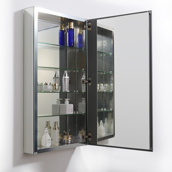 Fresca 20" Wide X 36" Tall Bathroom Medicine Cabinet W/ Mirrors - FMC8059