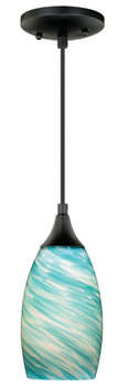 Milano Mini Pendant Celeste Wave GlassP0171