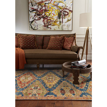 Capel Charleigh-Kazak Azure Multi 1206_455 Hand Knotted Rugs