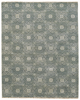 Capel Burmesse-Flower Pewter 1881_330 Hand Knotted Rugs