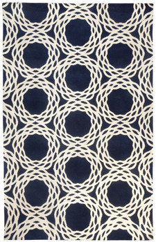 Capel COCOCOZY Princeton Dk. Blue 1930_475 Hand Knotted Rugs - 5' X 8' Rectangle