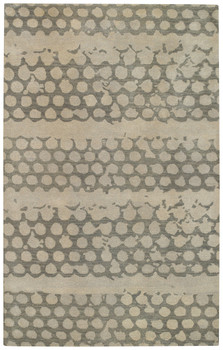 Capel Bee Hives Grey 3282_320 Hand Tufted Rugs - 5' X 8' Rectangle