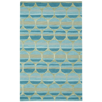 Capel Kevin O'Brien Bucine Blue 9196_475 Hand Tufted Rugs - 5' X 8' Rectangle