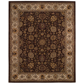 Capel Forest Park-Medallions Dark Coffee 9296_750 Hand Tufted Rugs - 5' 6" X 8' 6" Rectangle