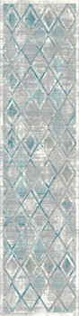 Dynamic Mosaic Machine-made 1666 Cream/grey/blue Area Rugs