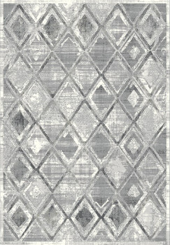 Dynamic Mosaic Machine-made 1666 Grey/cream Area Rugs