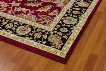 Dynamic Yazd Machine-made 1744 Red Area Rugs