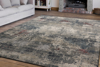 Dynamic Astoria Machine-made 3370 Grey/burgundy Area Rugs