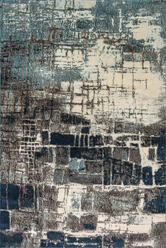 Dynamic Zodiac Machine-made 6624 Grey/blue Area Rugs