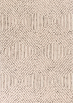 KAS Rugs Gramercy 1607 Ivory Honeycomb Hand-tufted Area Rugs