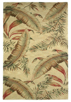 KAS Rugs Sparta 3124 Ivory Ferns Hand-tufted Area Rugs