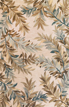 KAS Rugs Sparta 3126 Ivory Tropical Branches Hand-tufted Area Rugs