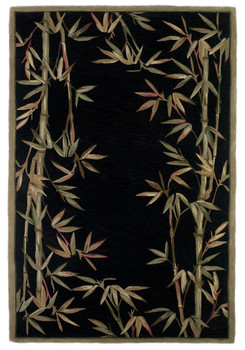 KAS Rugs Sparta 3147 Black Bamboo Border Hand-tufted Area Rugs