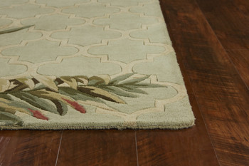 KAS Rugs Sparta 3153 Sage Tropical Mosaic Hand-tufted Area Rugs