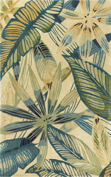 KAS Rugs Sparta 3154 Ivory/teal Nassau Hand-tufted Area Rugs