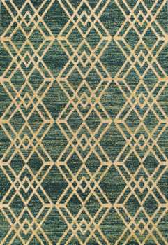KAS Rugs Barcelona 4471 Teal Moderne Machine-woven Area Rugs