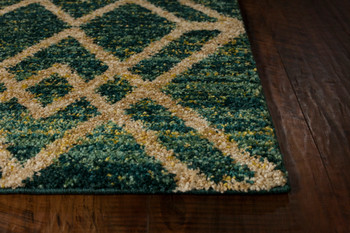 KAS Rugs Barcelona 4471 Teal Moderne Machine-woven Area Rugs