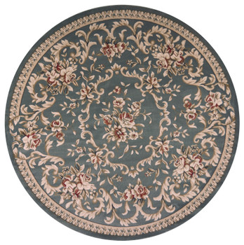 KAS Rugs Avalon 5602 Slate Blue Aubusson Machine-made Area Rugs