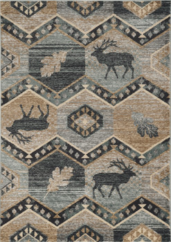 KAS Rugs Chester 5637 Seafoam Woodlands Machine-woven Area Rugs