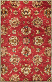 KAS Rugs Syriana 6003 Red Allover Kashan Hand-tufted Area Rugs