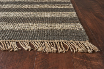 KAS Rugs Hang Ten Palm Beach 655 Slate/ivory Horizons Hand-woven Area Rugs