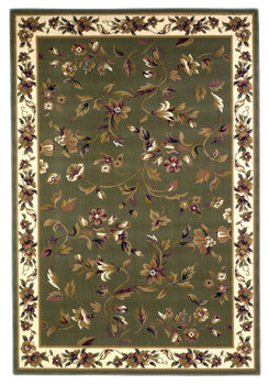 KAS Rugs Cambridge 7332 Sage/ivory Floral Vine Machine-made Area Rugs