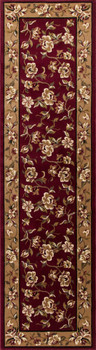 KAS Rugs Cambridge 7337 Red/beige Floral Delight Machine-made Area Rugs