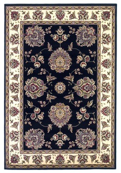 KAS Rugs Cambridge 7339 Black/ivory Floral Mahal Machine-made Area Rugs