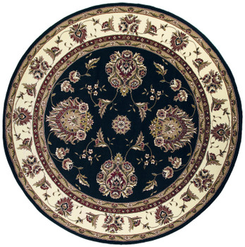 KAS Rugs Cambridge 7339 Black/ivory Floral Mahal Machine-made Area Rugs