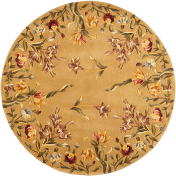 KAS Rugs Emerald 9080 Gold Tulip Garden Hand-tufted Area Rugs
