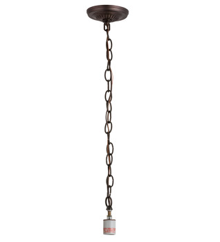 Meyda 5"w Mahogany Bronze 1 Lt Pendant Hardware - 10299