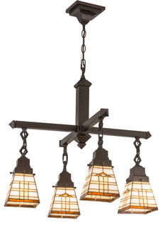 Meyda 26"w Arrowhead Mission 4 Lt Chandelier - 103043