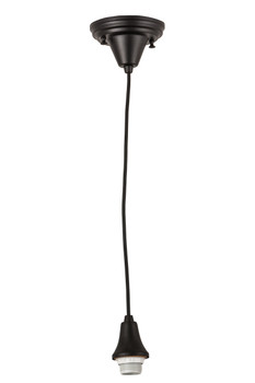 Meyda 5"w Textured Black 1 Lt Pendant Hardware - 103441