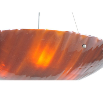 Meyda 30"w Torta Fused Glass Inverted Pendant - 106257